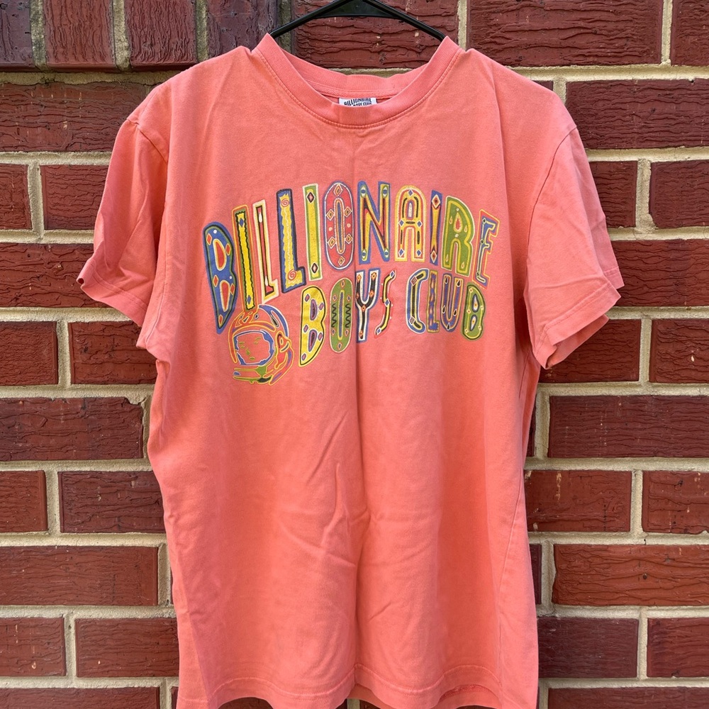 Billionaire Boys Club Peach Tee with Vibrant Logo